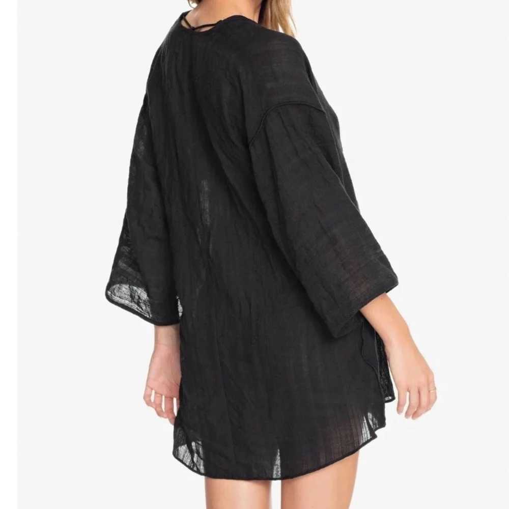 Robin Piccone Michelle Tunic Swim Coverup in Black Size Small